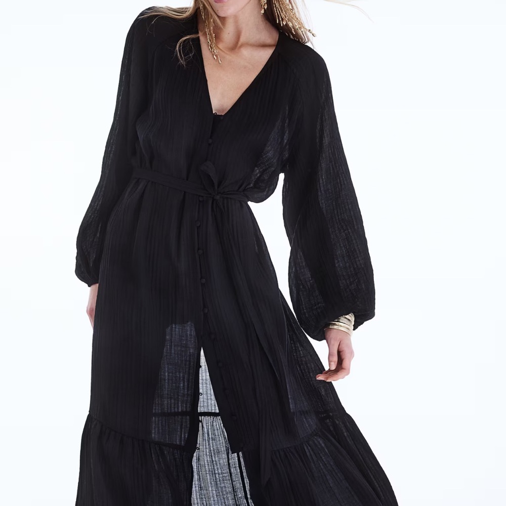 TIE-BELT CRÊPE DRESS - H&M